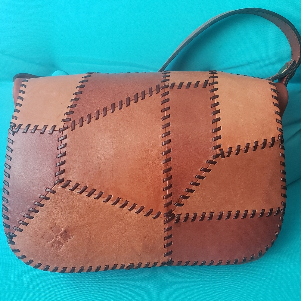 Patricia Nash Leather Patched Work Dante  Bag